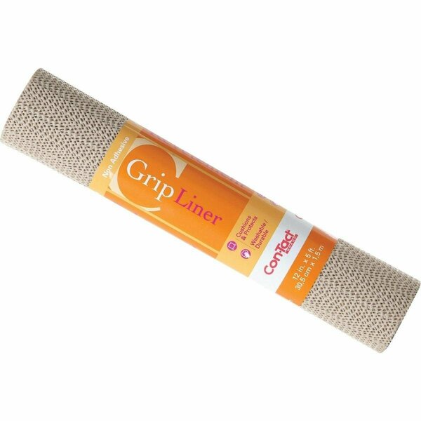 Con-Tact Brand 12 In. x 5 Ft. Taupe Beaded Grip Non-Adhesive Shelf Liner 05F-C6B59-01